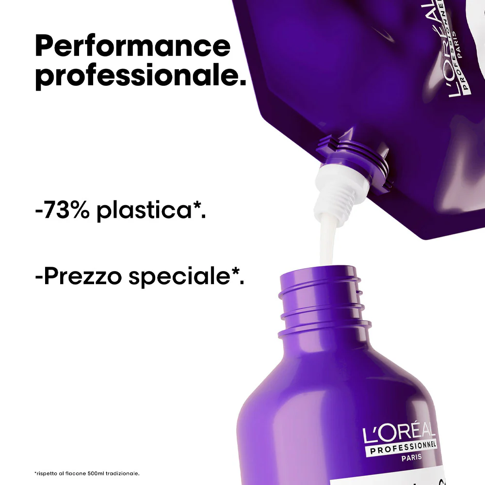 L'Oreal Professionnel Paris Serie Expert Keratin Alpha Sleek Shampoo Refill 500ml - shampoo disciplinante anticrespo - Image 4