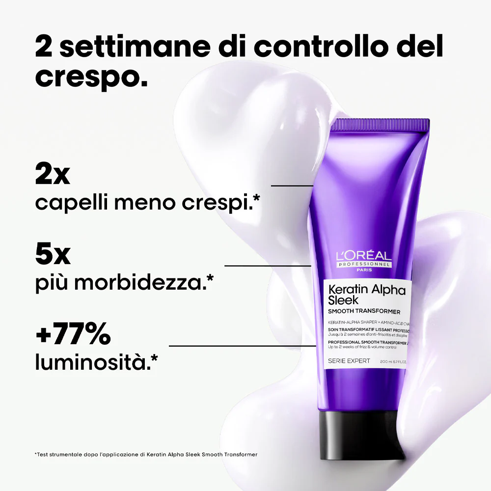 L'Oreal Professionnel Paris Serie Expert Keratin Alpha Sleek Treatment 200ml - trattamento disciplinante anticrespo - Image 2