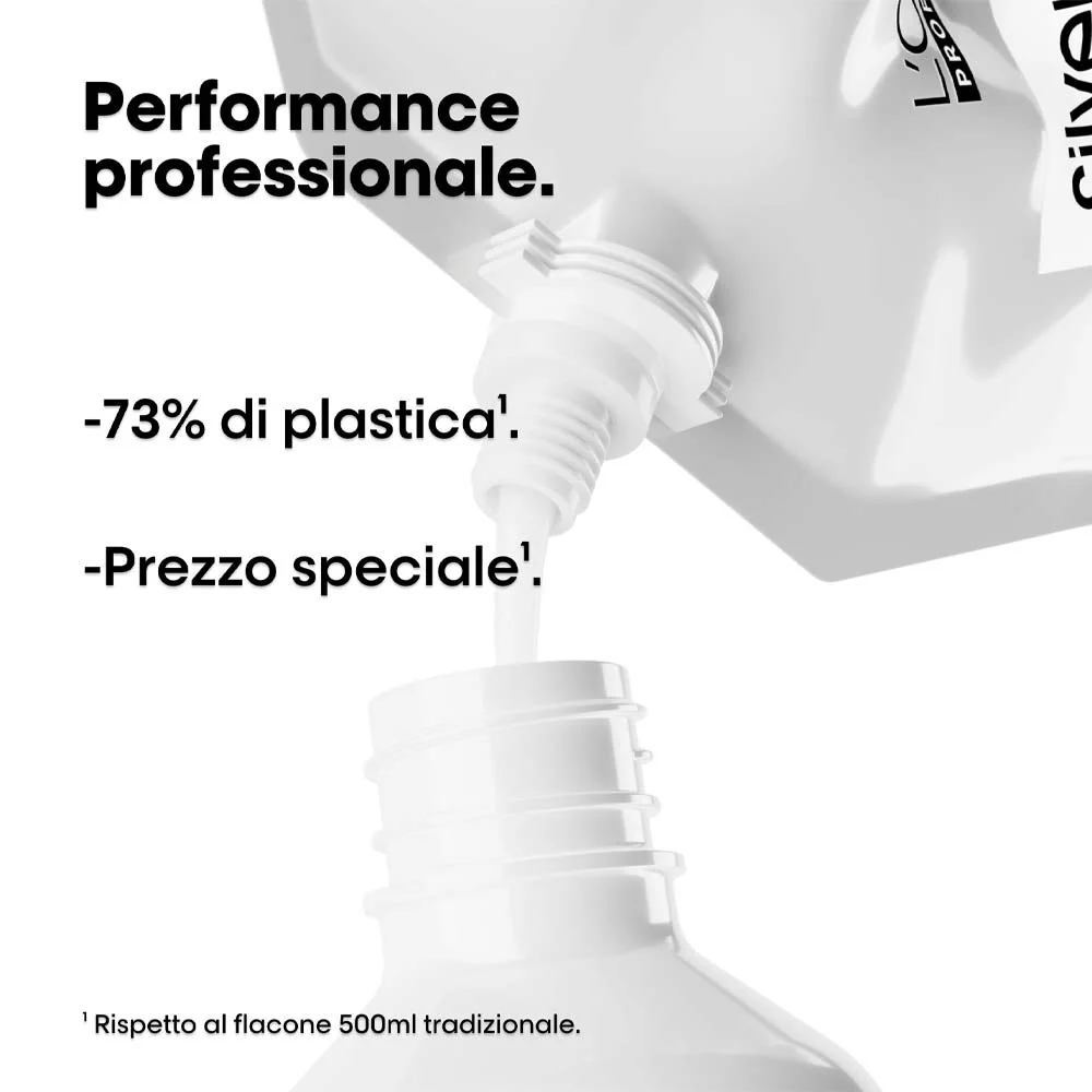 L'Oreal Professionnel Paris Serie Expert Silver Shampoo Refill 500ml - eco-ricarica shampoo antigiallo - Image 3