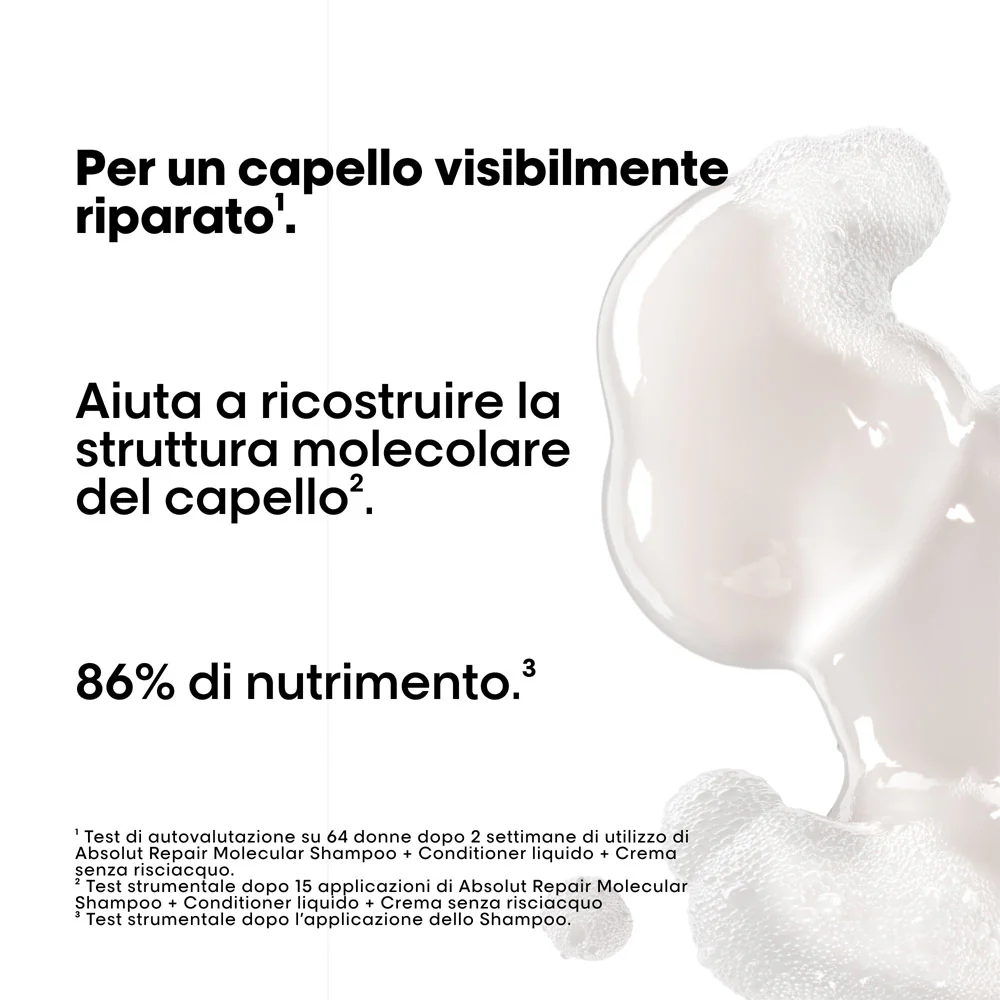 L'Oreal Professionnel Serie Expert Absolut Repair Molecular Shampoo Refill 500ml - eco-ricarica shampoo riparatore - Image 3