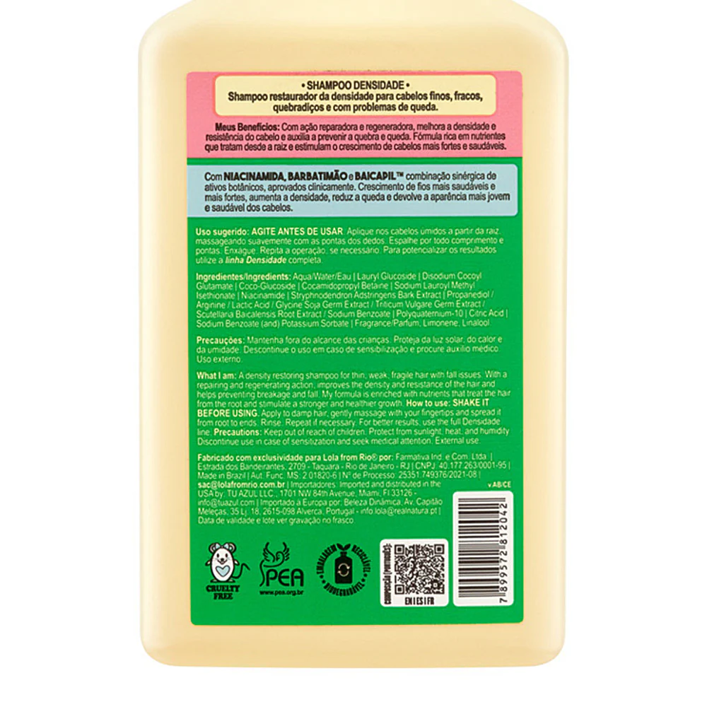 Lola From Rio Densidade Shampoo 250ml - shampoo densificante - Image 5