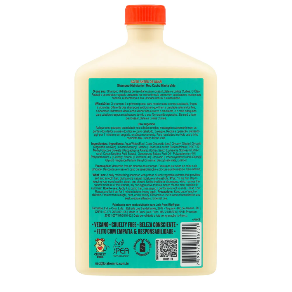 Lola From Rio Meu Cacho Minha Vida Shampoo 500ml - shampoo idratante quotidiano capelli ricci - Image 3