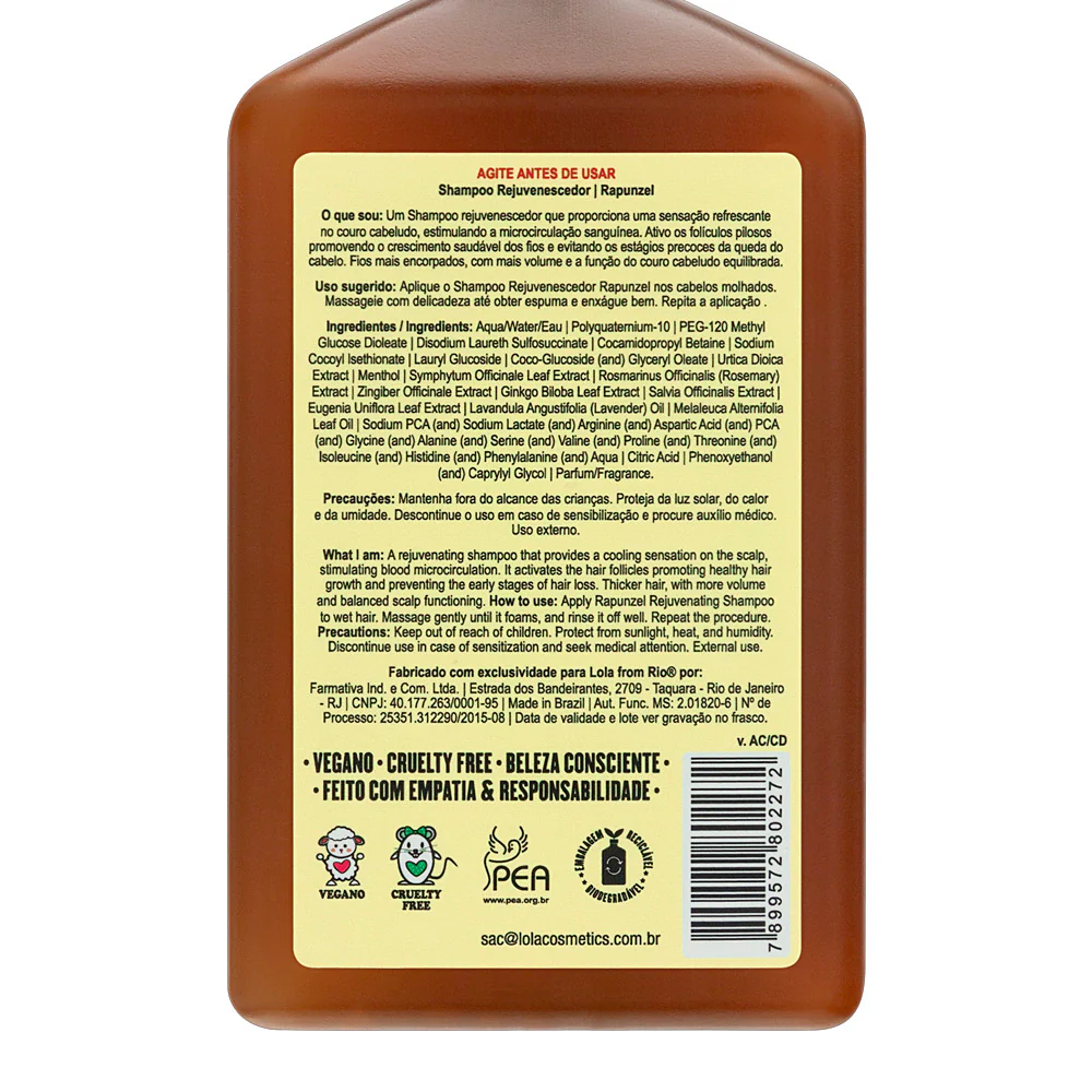 Lola From Rio Rapunzel Shampoo Rejuvenescedor 250ml - shampoo anticaduta - Image 7