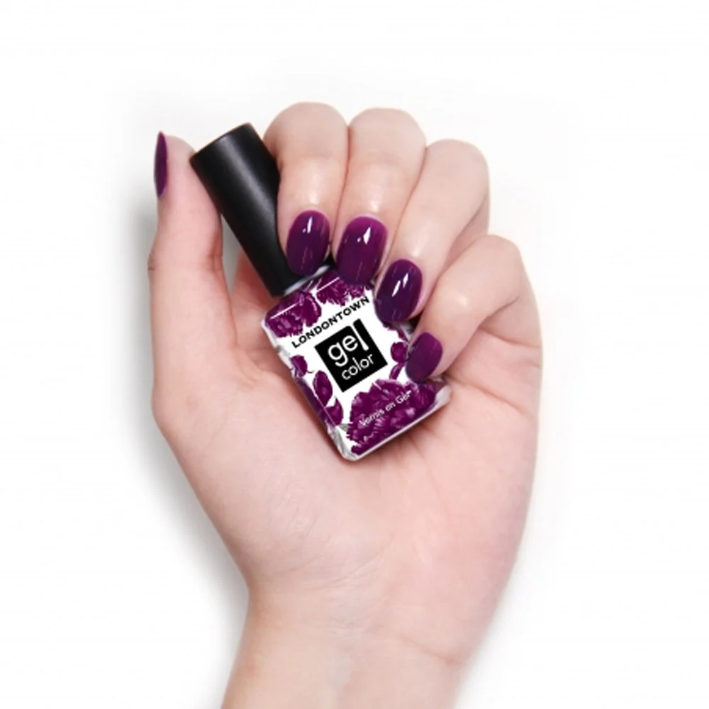 Londontown Gel Color Portobello Plum 12ml - smalto semipermanente viola scuro - Image 2