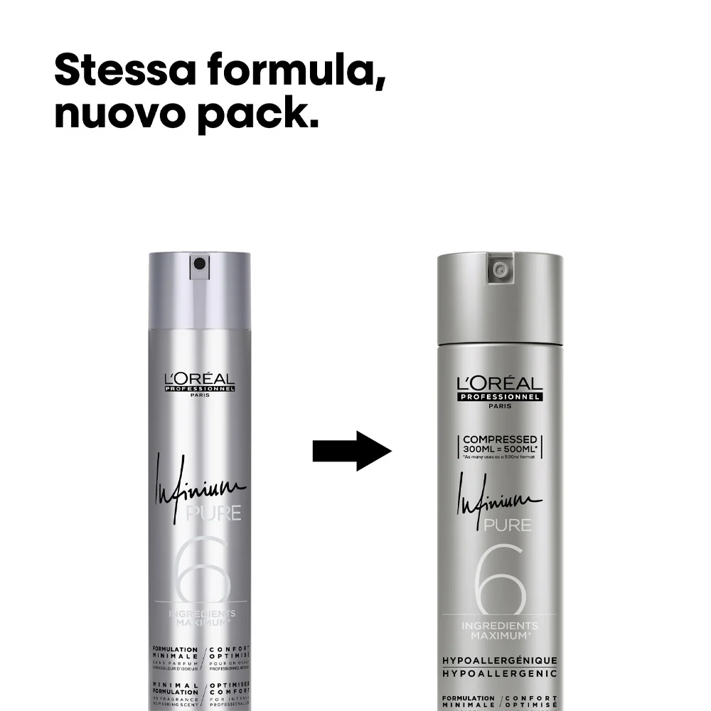 L'Oreal Hairspray Infinium Pure Soft 300ml - lacca tenuta leggera - Image 3