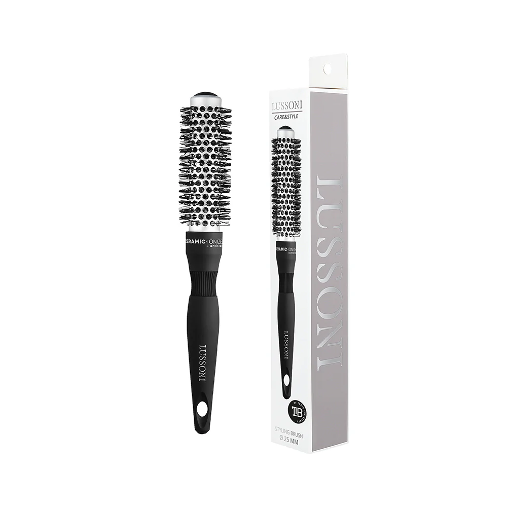 Lussoni Haircare Brush C&S Round Silver Styling 25mm - spazzola tonda - Image 2