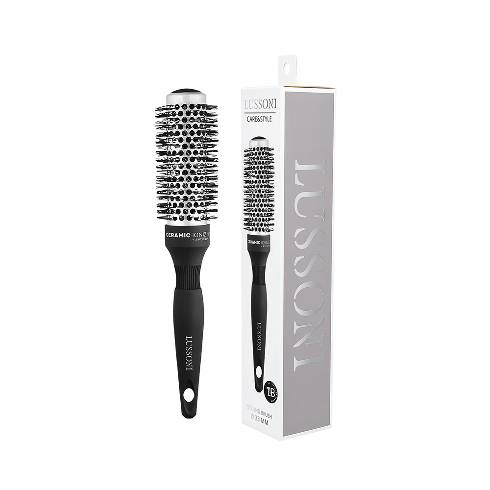 Lussoni Haircare Brush C&S Round Silver Styling 33mm - spazzola tonda - Image 2