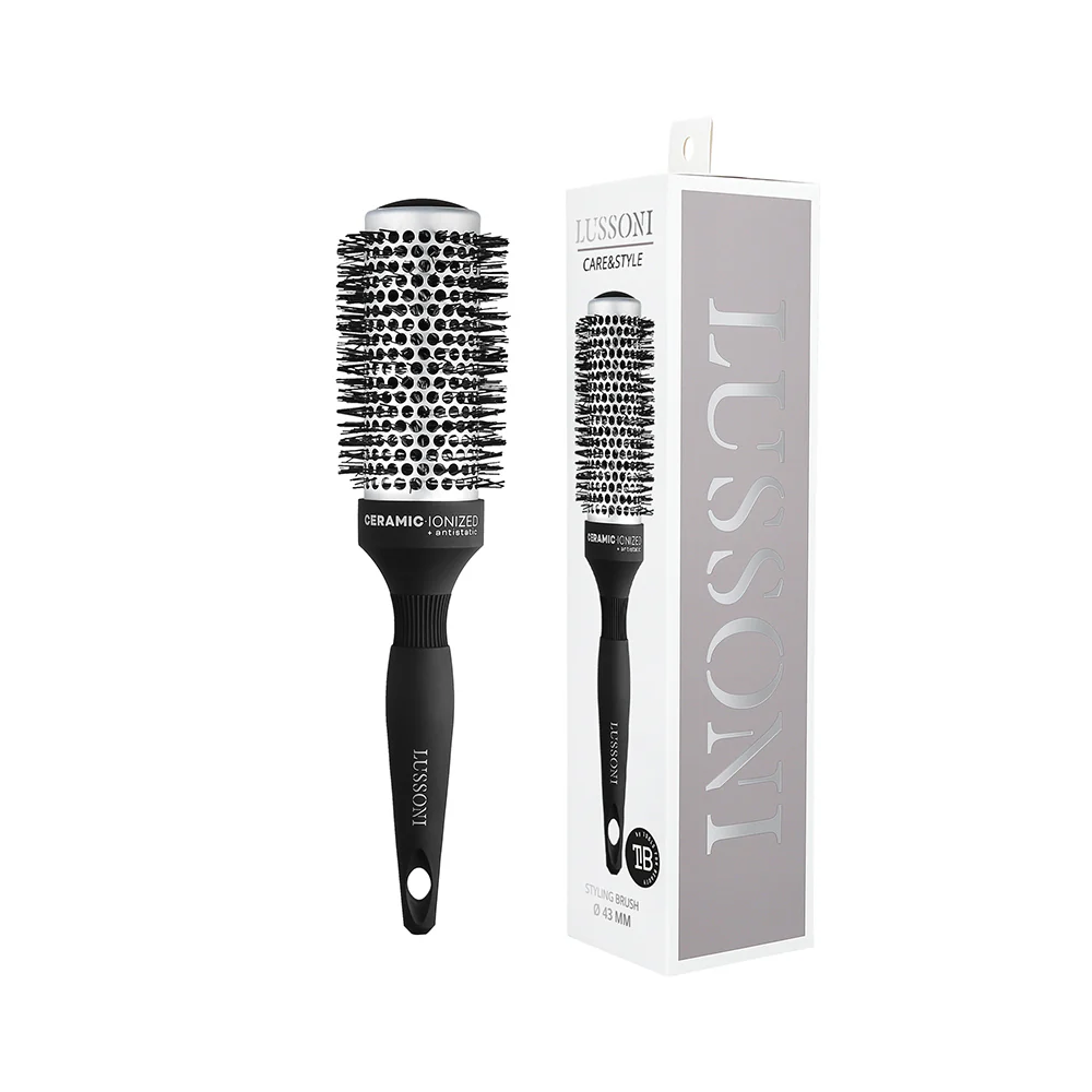 Lussoni Haircare Brush C&S Round Silver Styling 43mm - spazzola tonda - Image 2