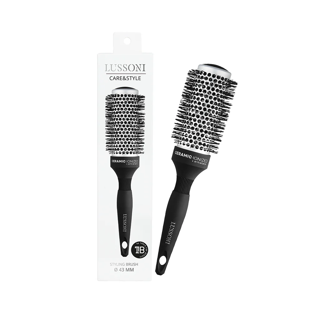 Lussoni Haircare Brush C&S Round Silver Styling 43mm - spazzola tonda - Image 4