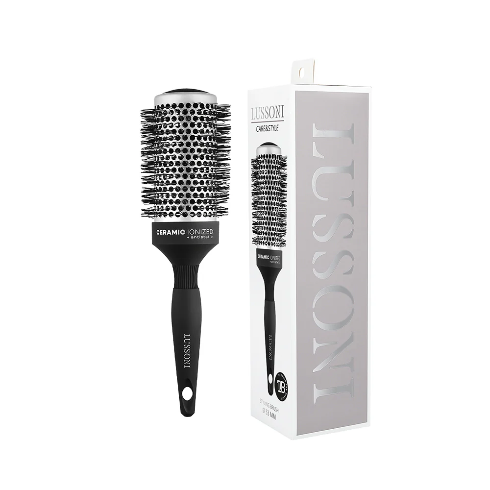 Lussoni Haircare Brush C&S Round Silver Styling 53mm - spazzola tonda - Image 2