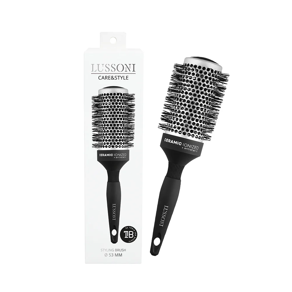 Lussoni Haircare Brush C&S Round Silver Styling 53mm - spazzola tonda - Image 4