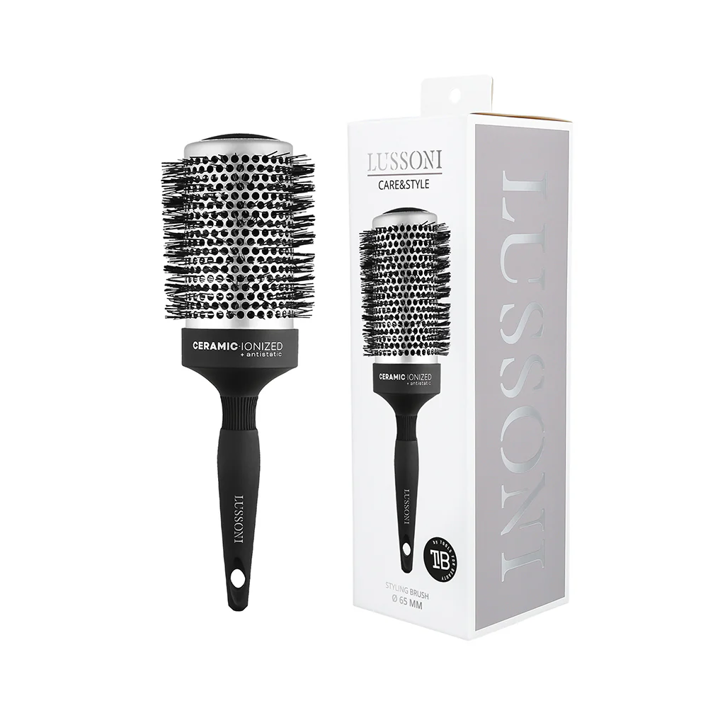 Lussoni Haircare Brush C&S Round Silver Styling 65mm - spazzola tonda - Image 2