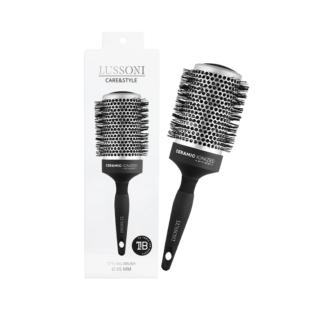 Lussoni Haircare Brush C&S Round Silver Styling 65mm - spazzola tonda - Image 4