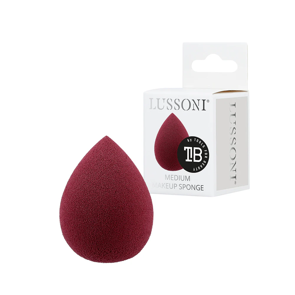 Lussoni Make Up Burgundy Raindrop Medium Sponge - spugna make up a goccia misura media - Image 2