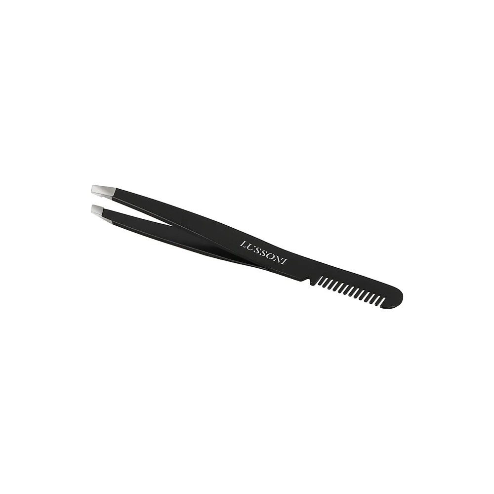 Lussoni Make Up Slant Tweezers With Comb 9.9cm - pinzette per sopracciglia con pettine