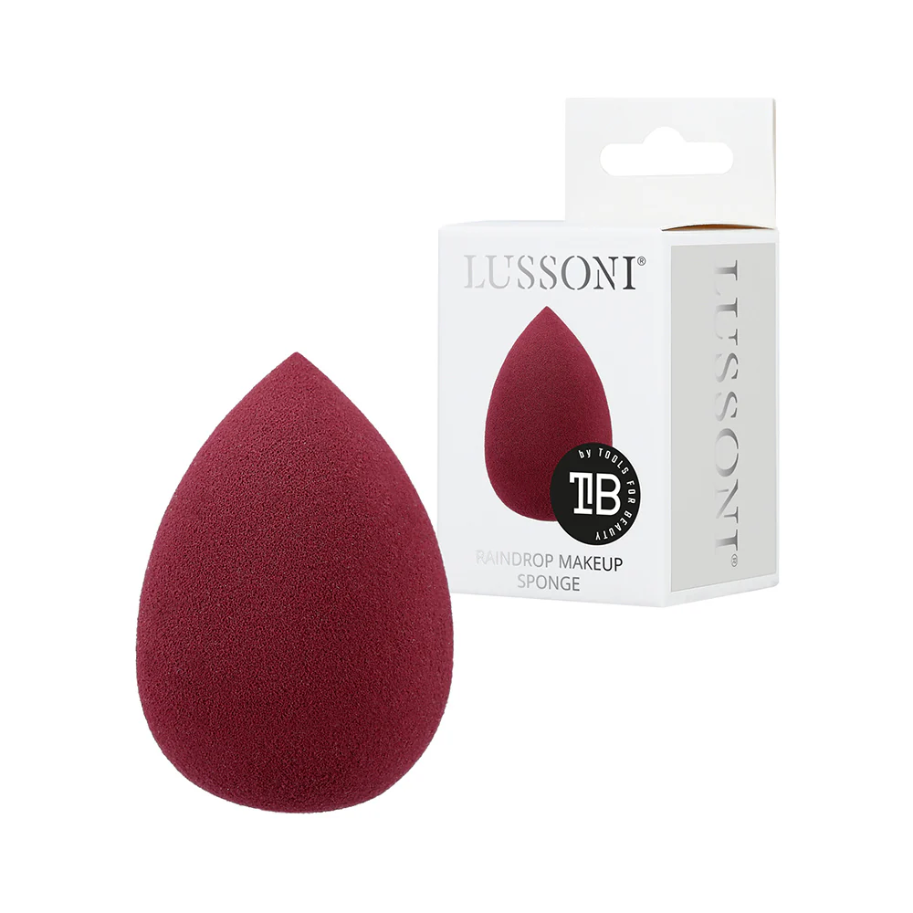 Lussoni Makeup Burgundy Raindrop Sponge - spugna make up a goccia - Image 2
