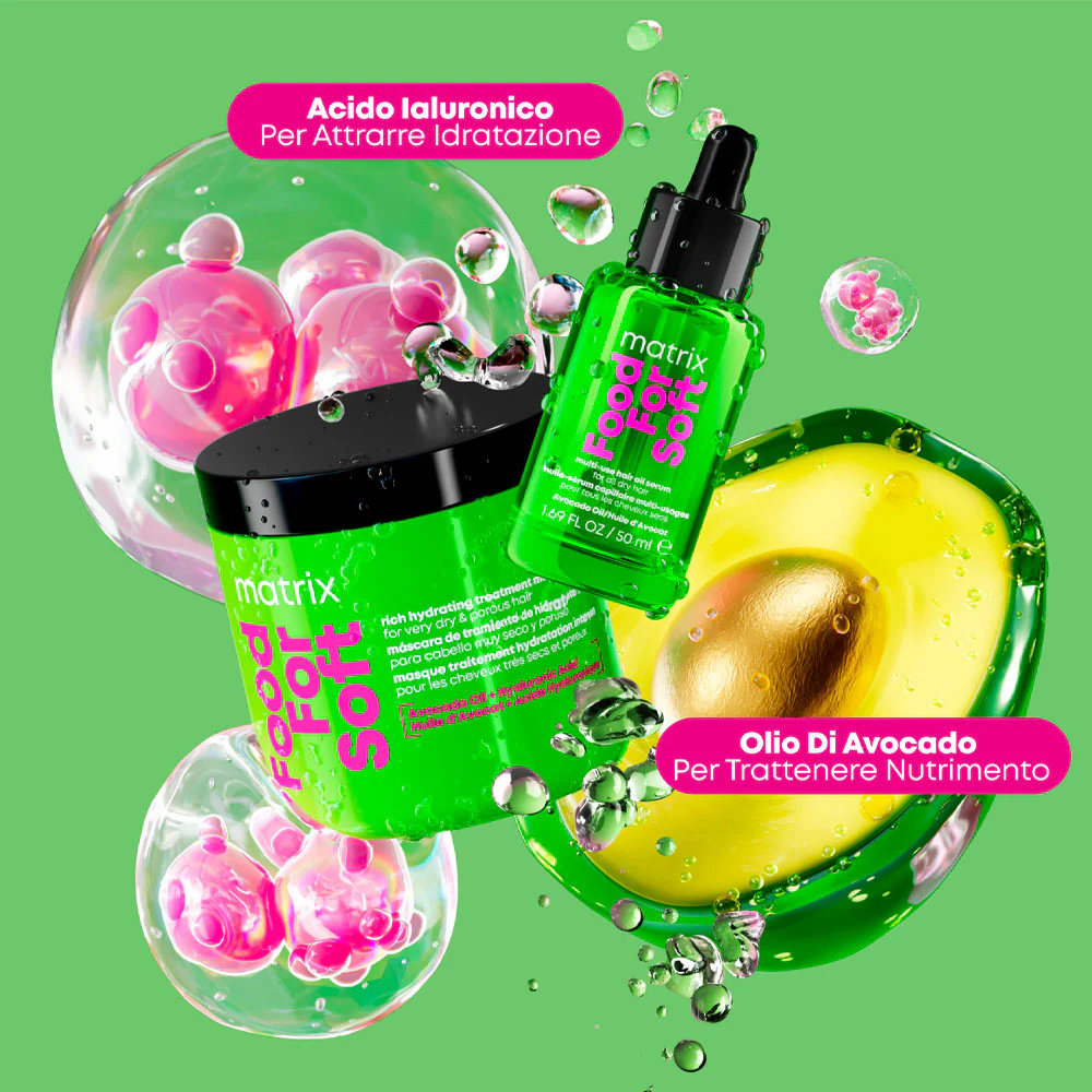 Matrix Food For Soft Mask 500ml - maschera idratante capelli secchi e porosi - Image 2