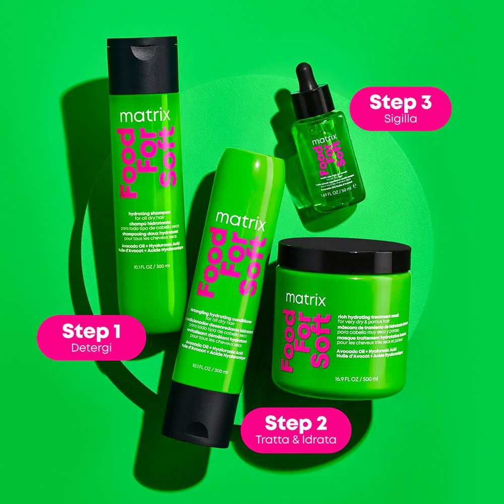 Matrix Food For Soft Mask 500ml - maschera idratante capelli secchi e porosi - Image 6