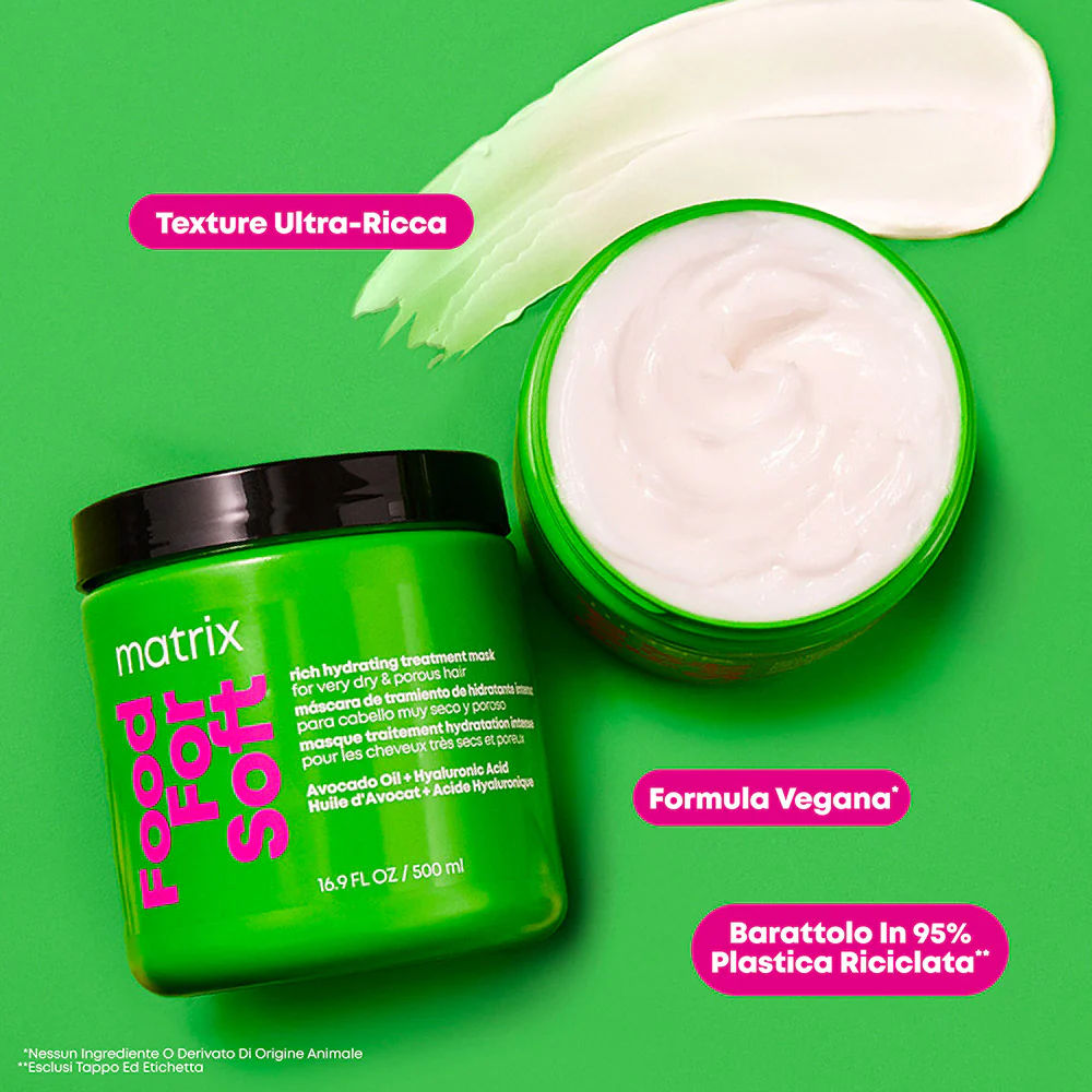 Matrix Food For Soft Mask 500ml - maschera idratante capelli secchi e porosi - Image 8
