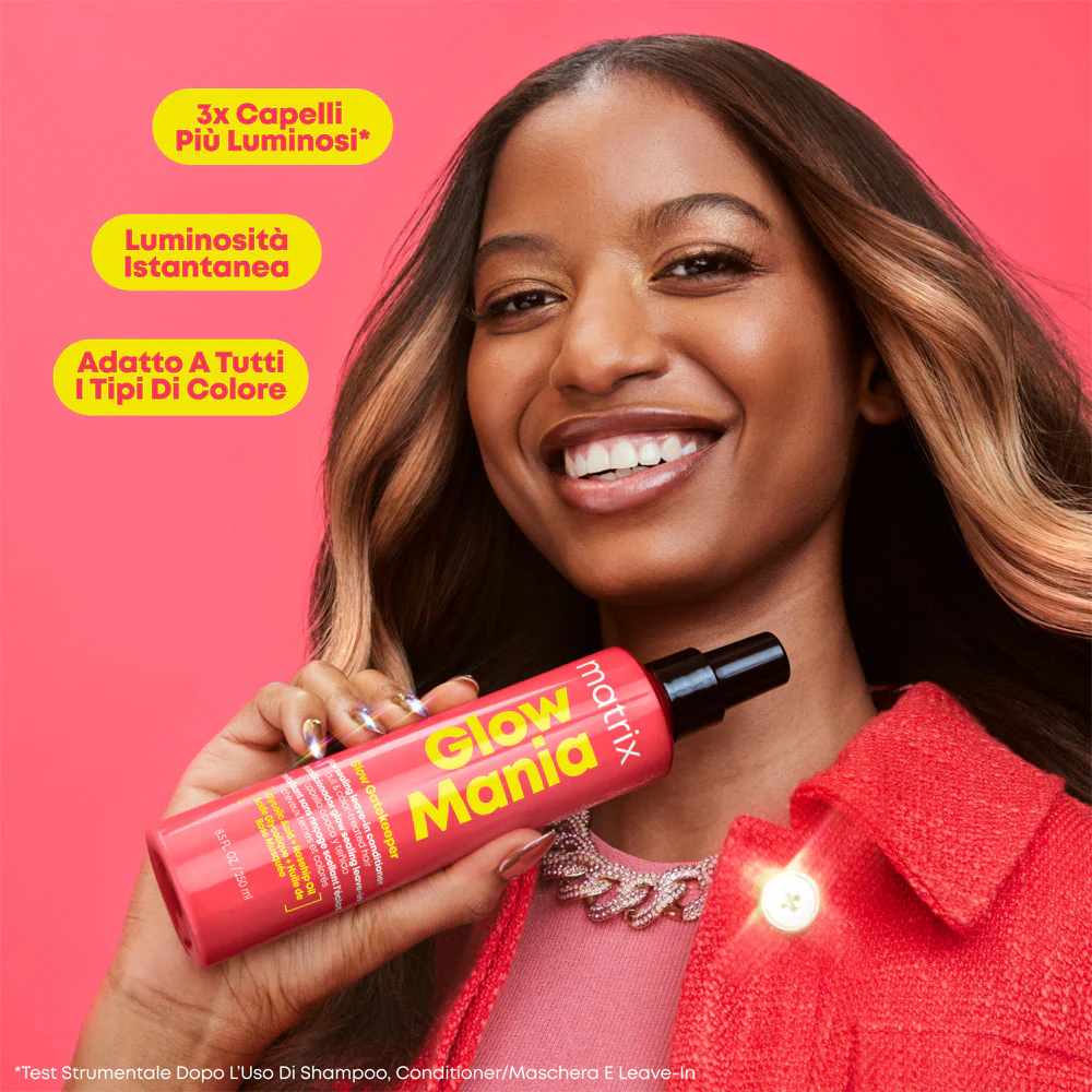 Matrix Haircare Glow Mania Leave In 250ml - trattamento leave-in capelli spenti e colorati - Image 3