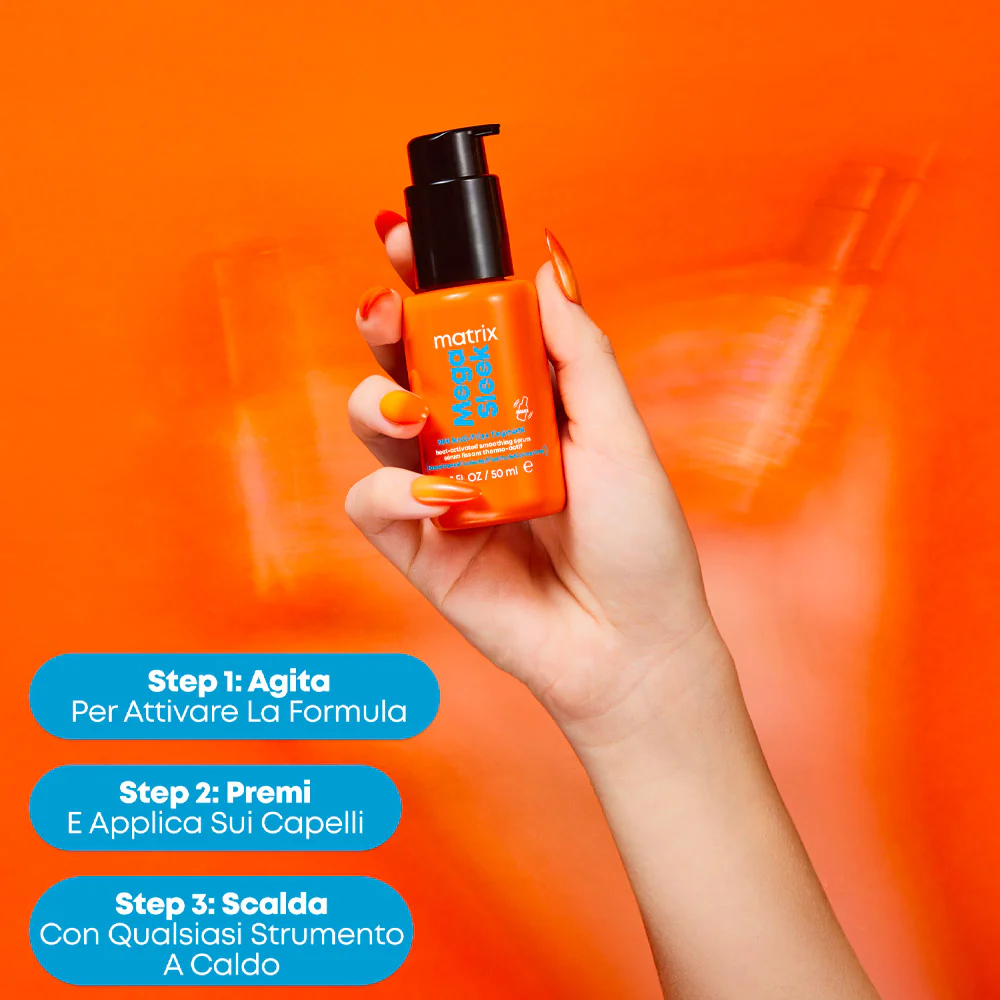 Matrix Haircare Mega Sleek 96h Anti-Frizz Topcoat 50ml - siero termoprotettore anti crespo - Image 7