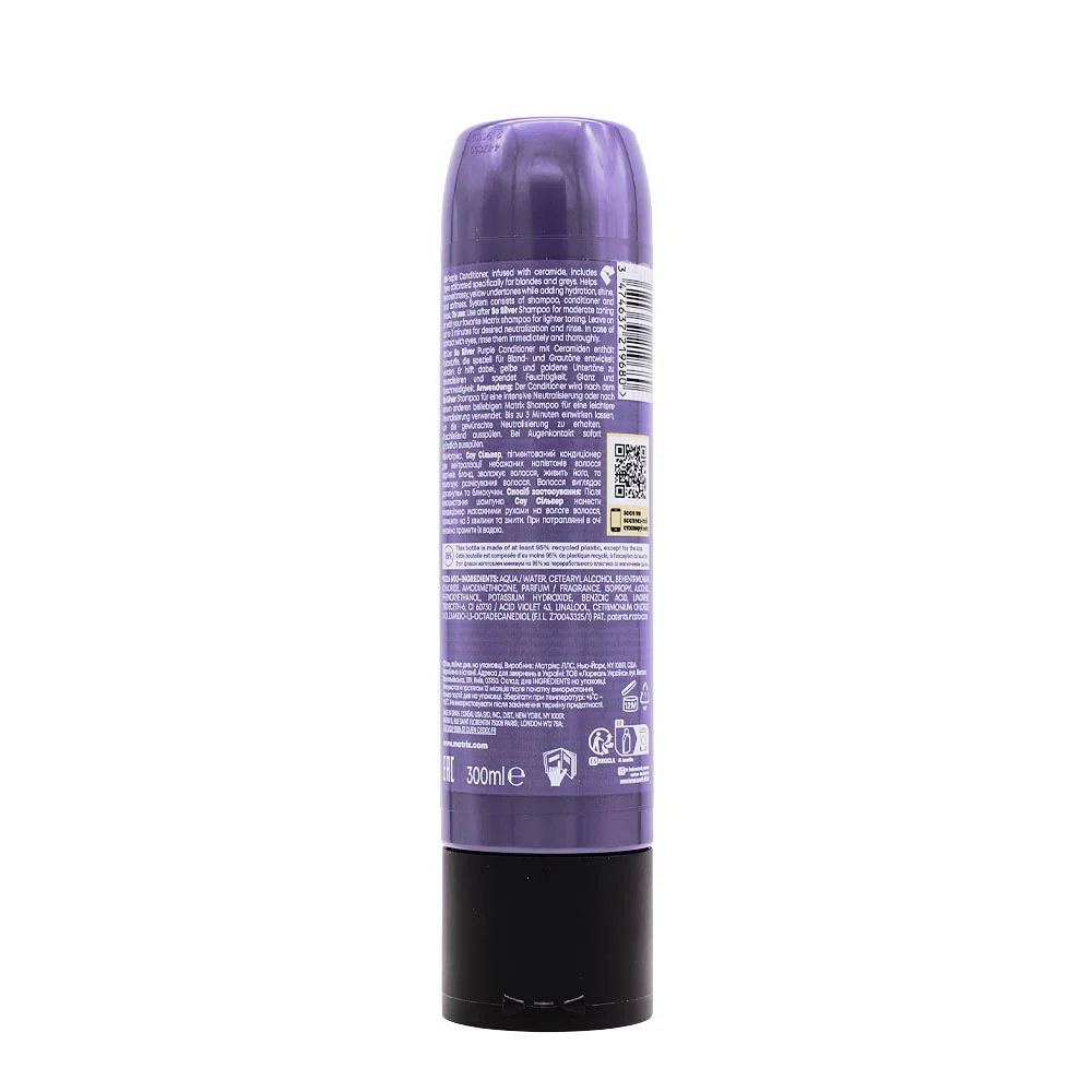Matrix Haircare So Silver Conditioner 300ml - balsamo antigiallo - Image 6