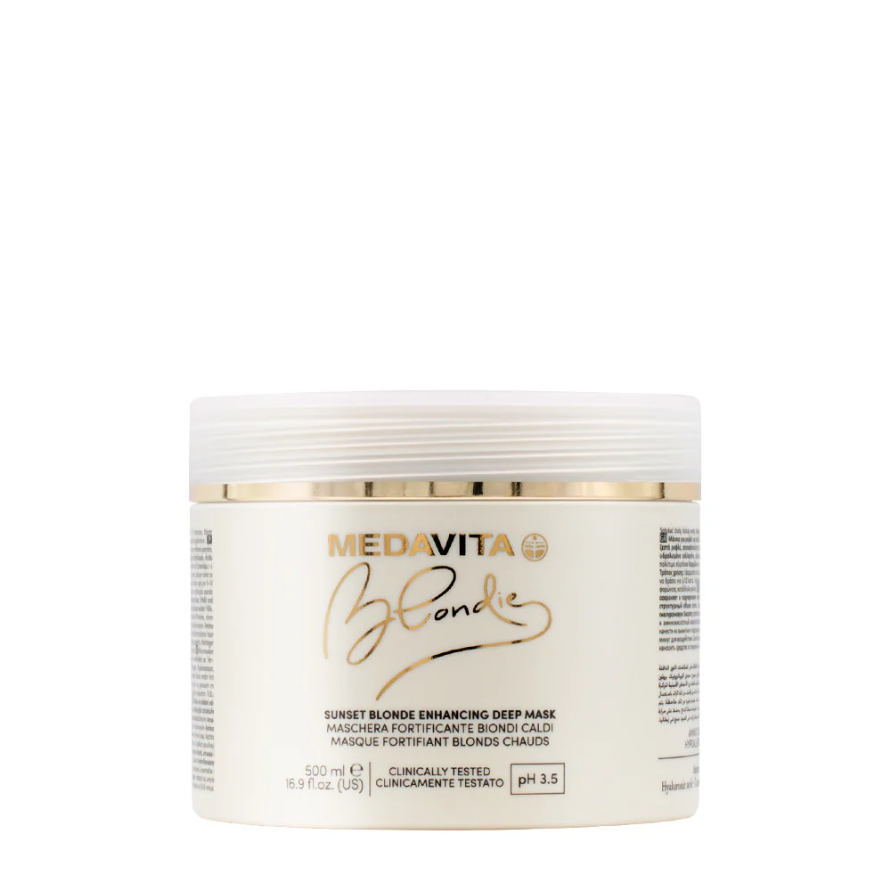 Medavita Blondie Sunset Blonde Enhancing Deep Mask 500ml - maschera riflessante biondi caldi