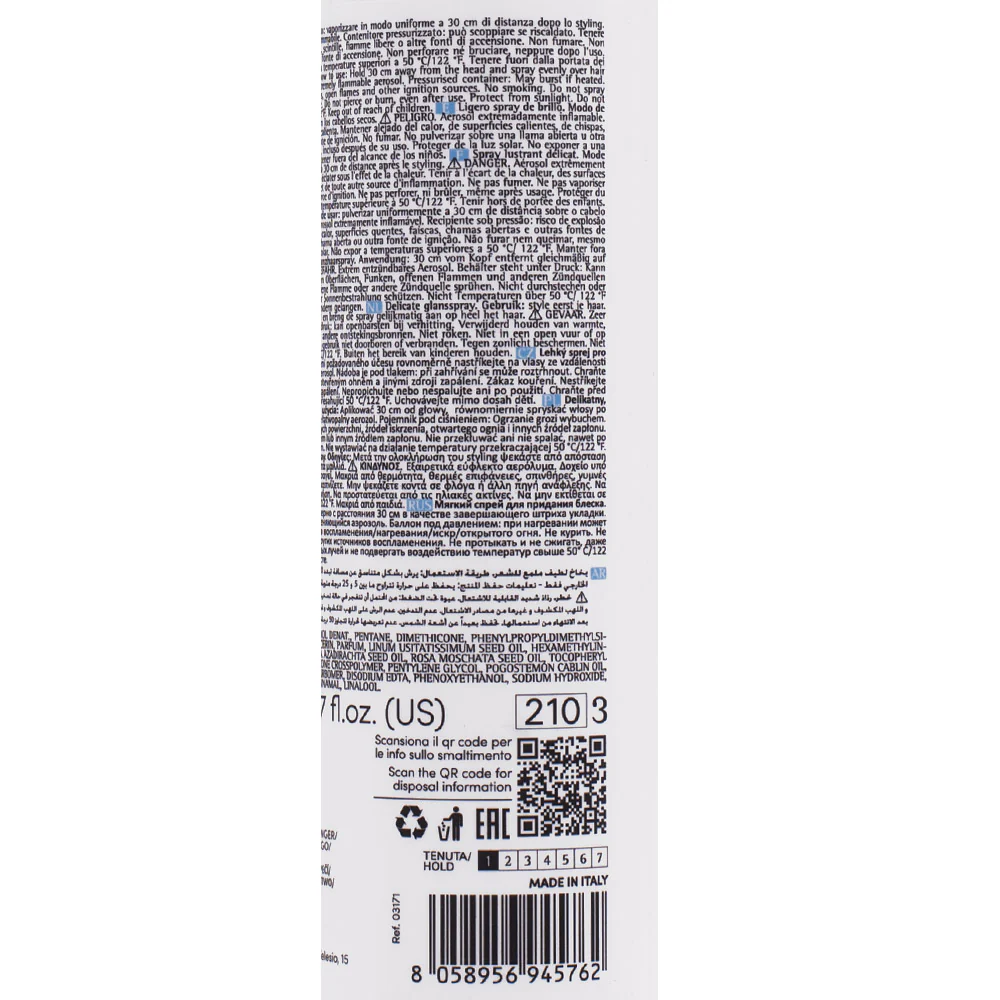 Medavita Idol Shine Gloss Optimizer Hair Spray 150ml - spray lucidante delicato - Image 3