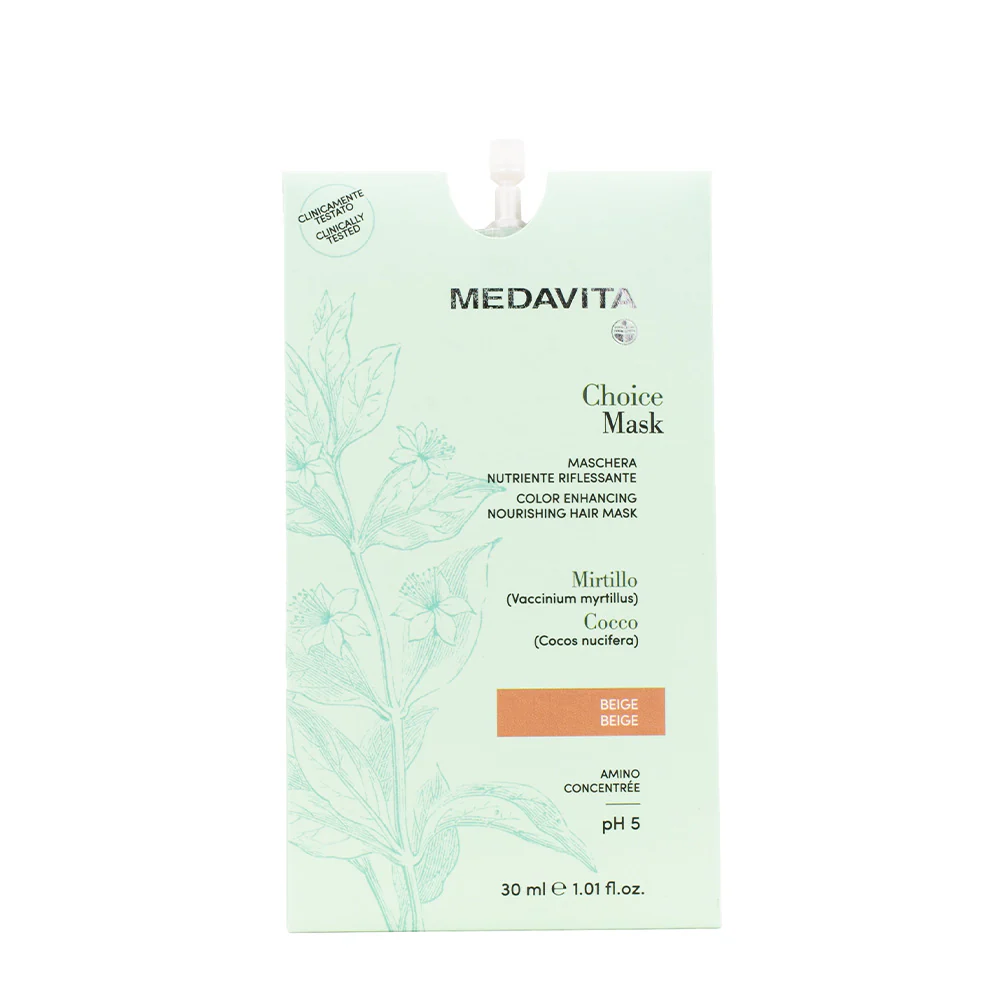 Medavita Lunghezze Choice Mask Beige 30ml - maschera nutriente riflessante beige