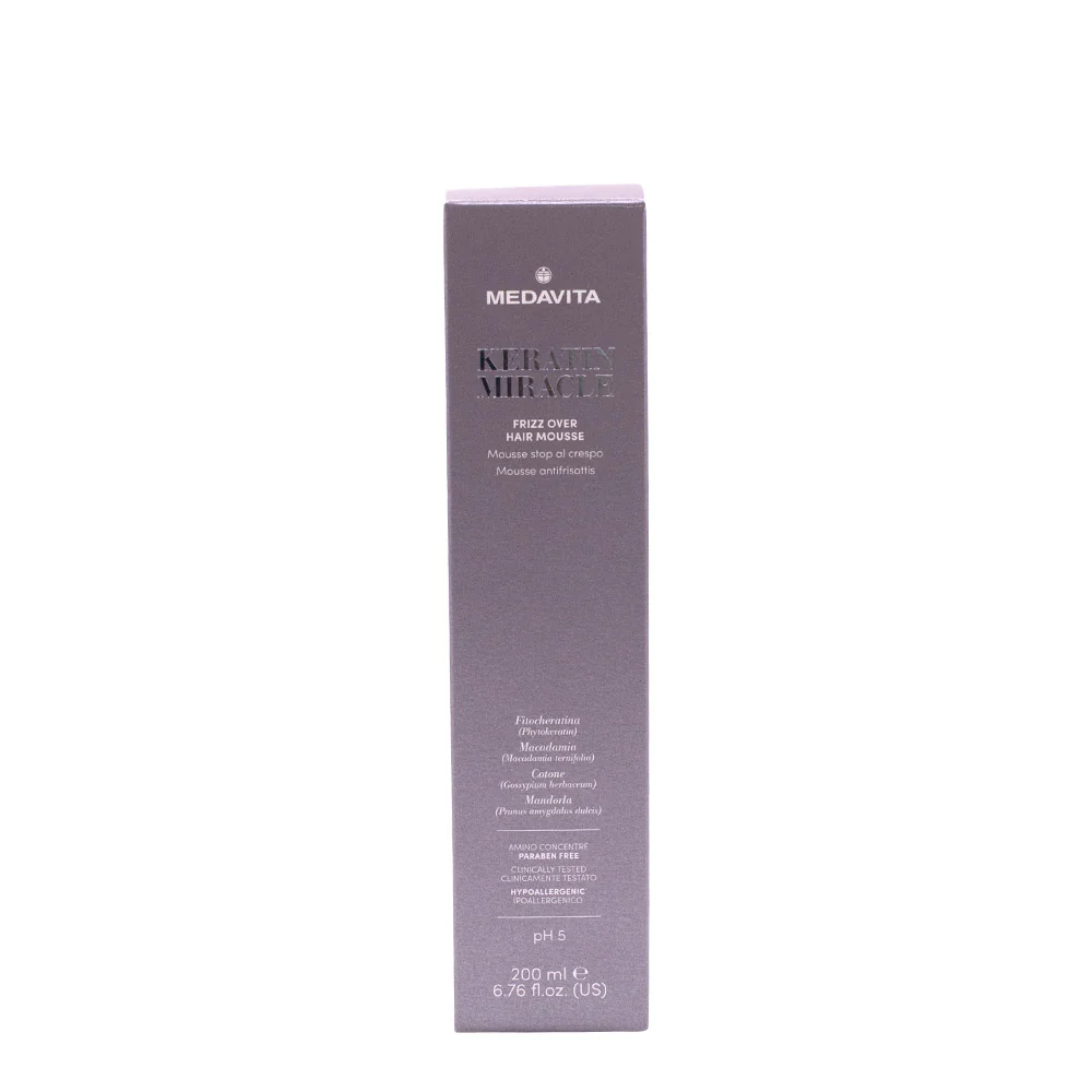 Medavita Lunghezze Keratin Miracle Frizz Over Hair Mousse 200ml - mousse pre-piega leave-in anti crespo - Image 2