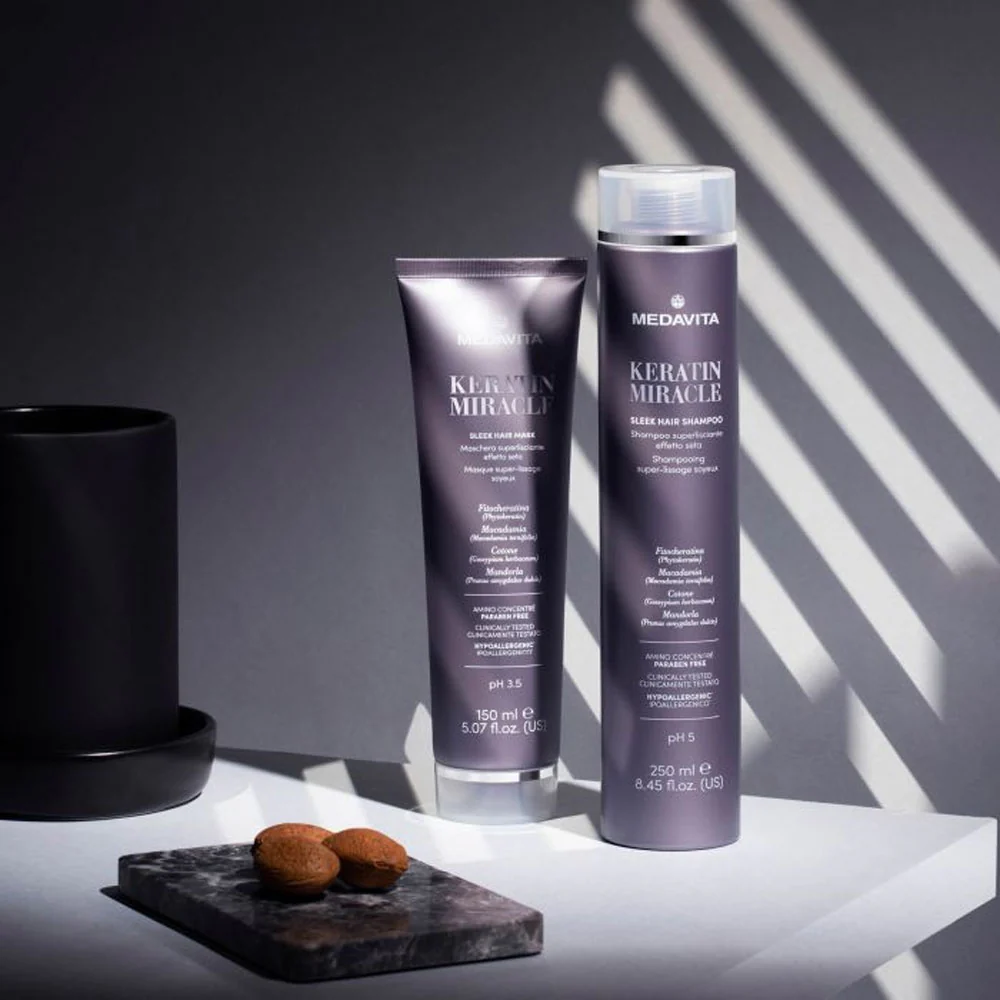 Medavita Lunghezze Keratin Miracle Sleek Hair Shampoo 55ml - shampoo lisciante - Image 2