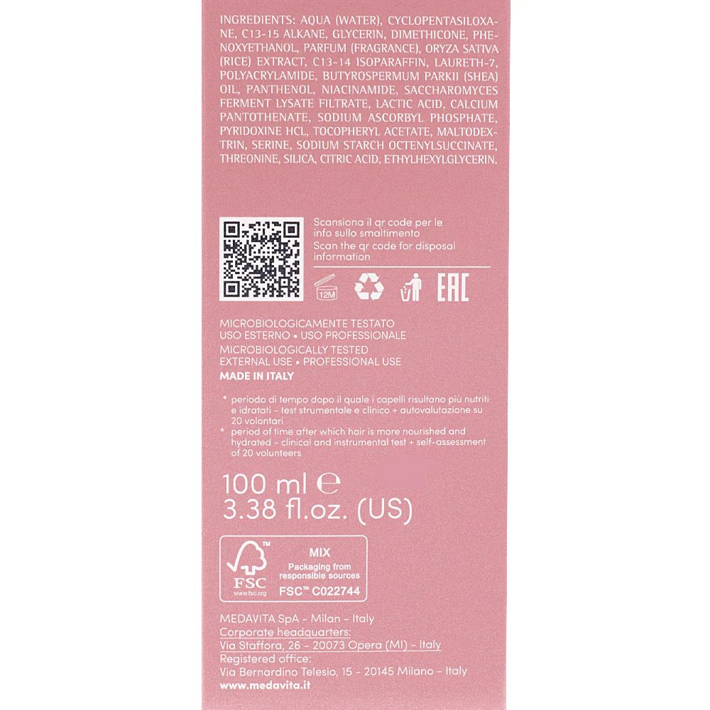 Medavita Lunghezze Nutrisubstance 8 Hour Rescue Treatment 100ml- crema nutriente notturna - Image 6