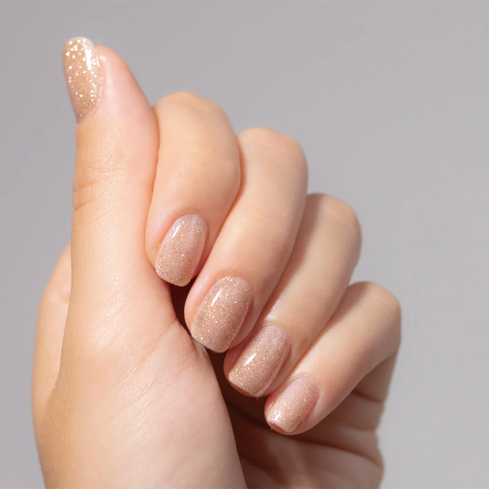 Mesauda Lacqwear Gel Polish 52 Glitter Gold 10ml - smalto semipermanente - Image 3