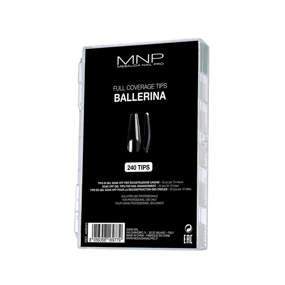 My Nail Pro MNP Full Coverage Tips Ballerina 240 pz- tips in gel soak per ricostruzione unghie