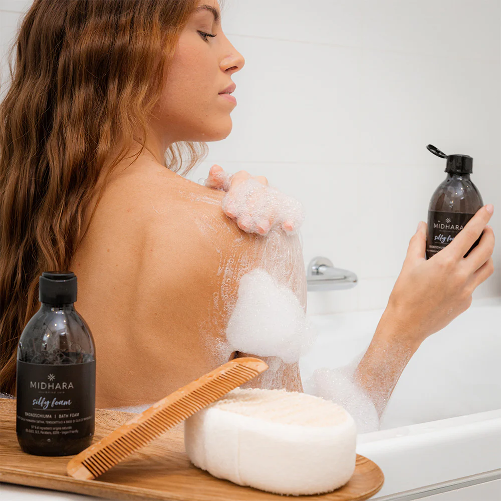 Midhara Body & Soul Silky Foam 300ml - bagnoschiuma delicato - Image 4