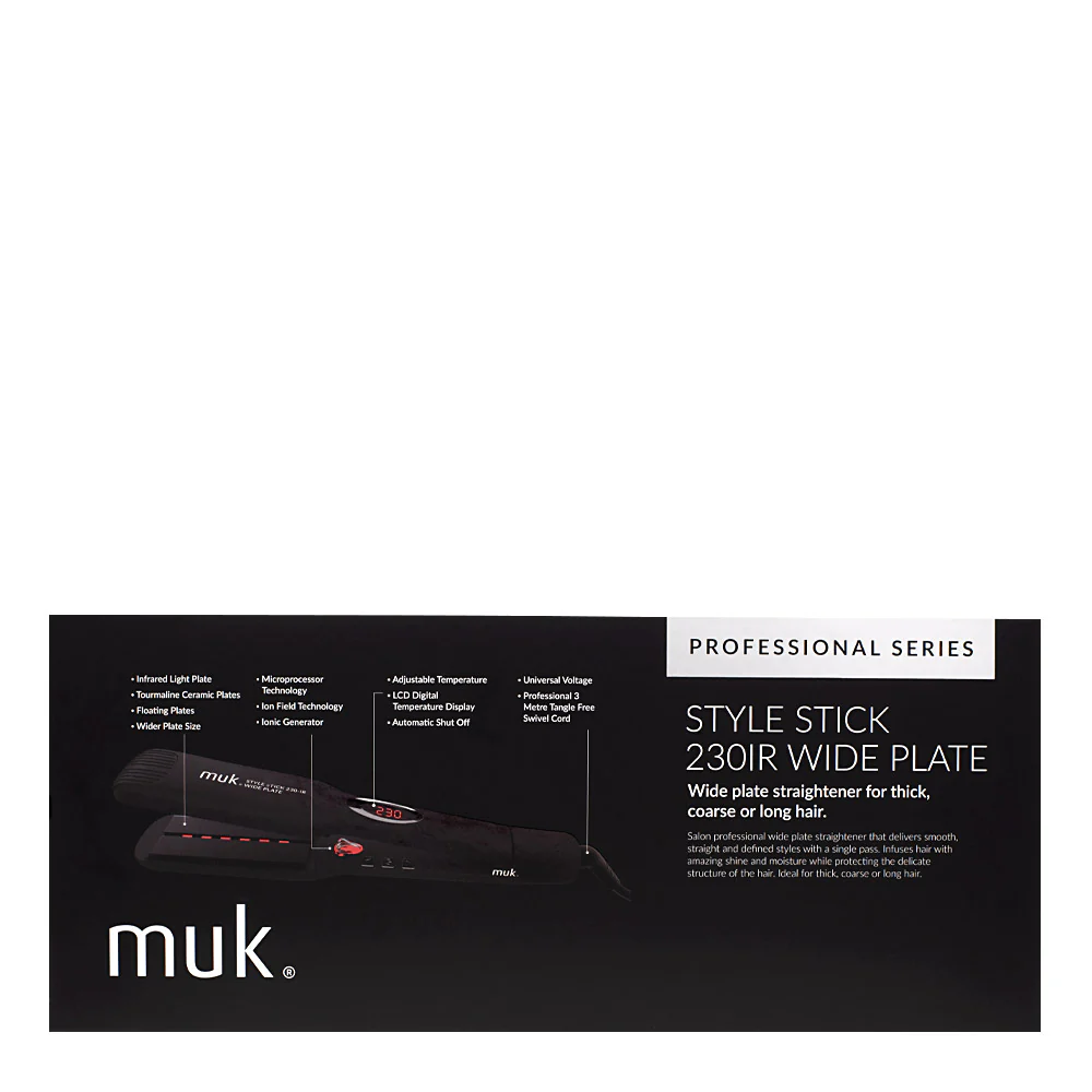 Muk Style Stick 230IR Wide Plate - piastra capelli grossi - Image 6