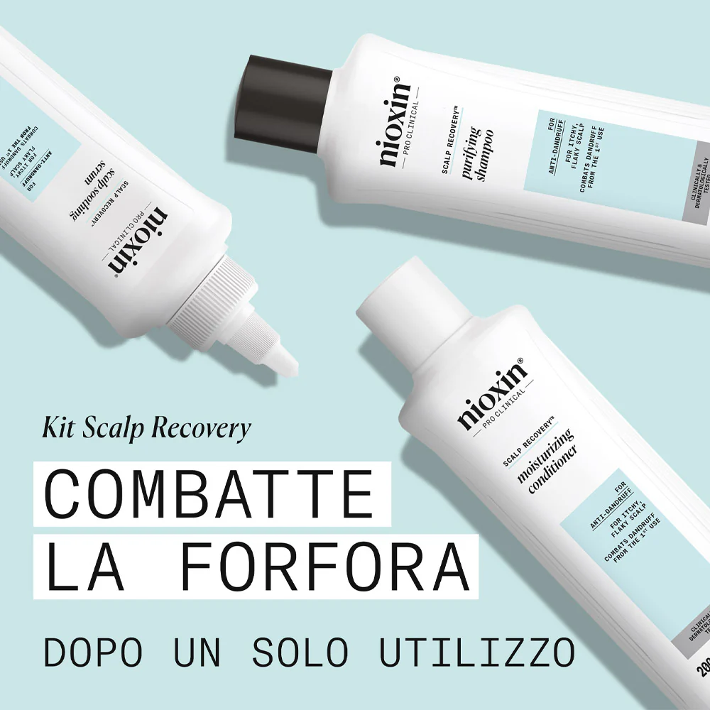 Nioxin Scalp Recovery Kit Trifasico Shampoo 200ml Conditioner 200ml Serum 100ml - kit antiforfora - Image 3