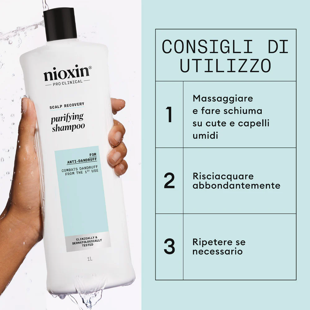 Nioxin Scalp Recovery Purifying Shampoo 1000ml - shampoo purificante riequilibrante - Image 5