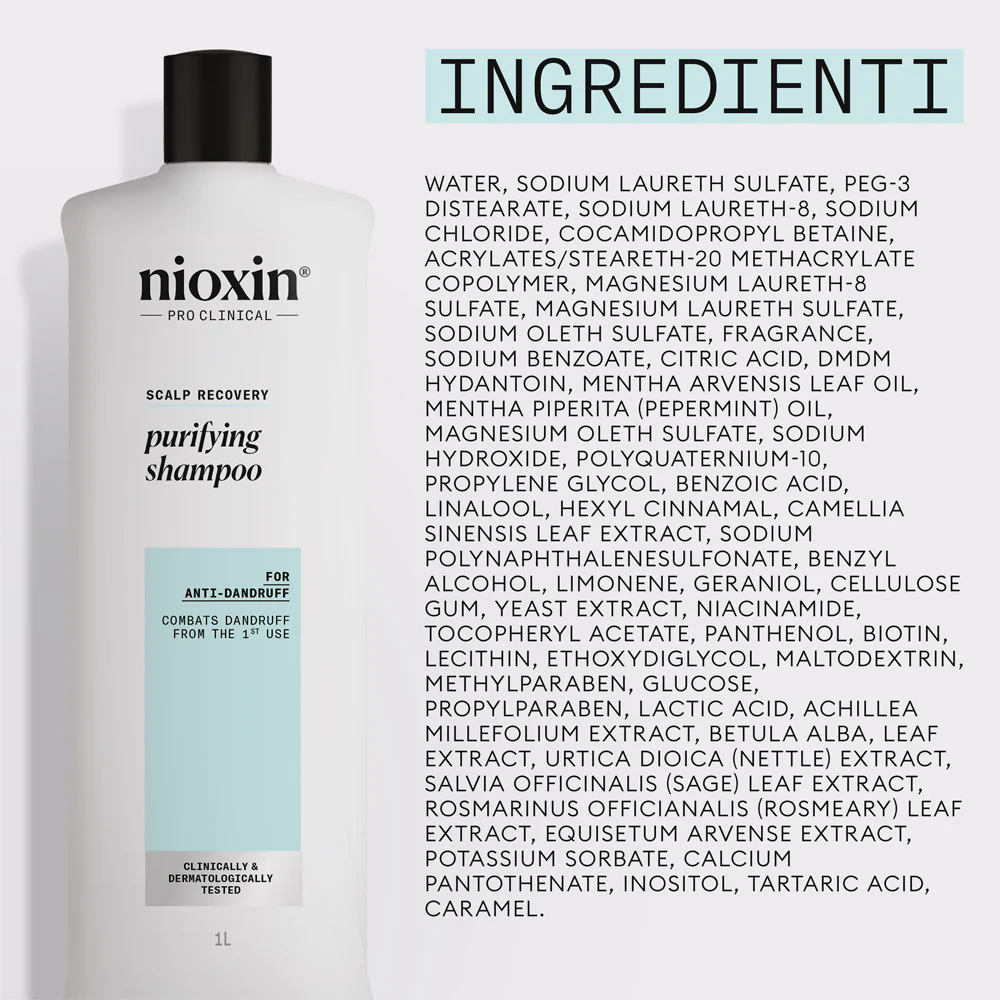 Nioxin Scalp Recovery Purifying Shampoo 1000ml - shampoo purificante riequilibrante - Image 7