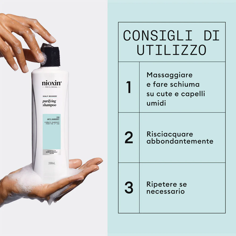 Nioxin Scalp Recovery Purifying Shampoo 200ml - shampoo purificante riequilibrante - Image 5