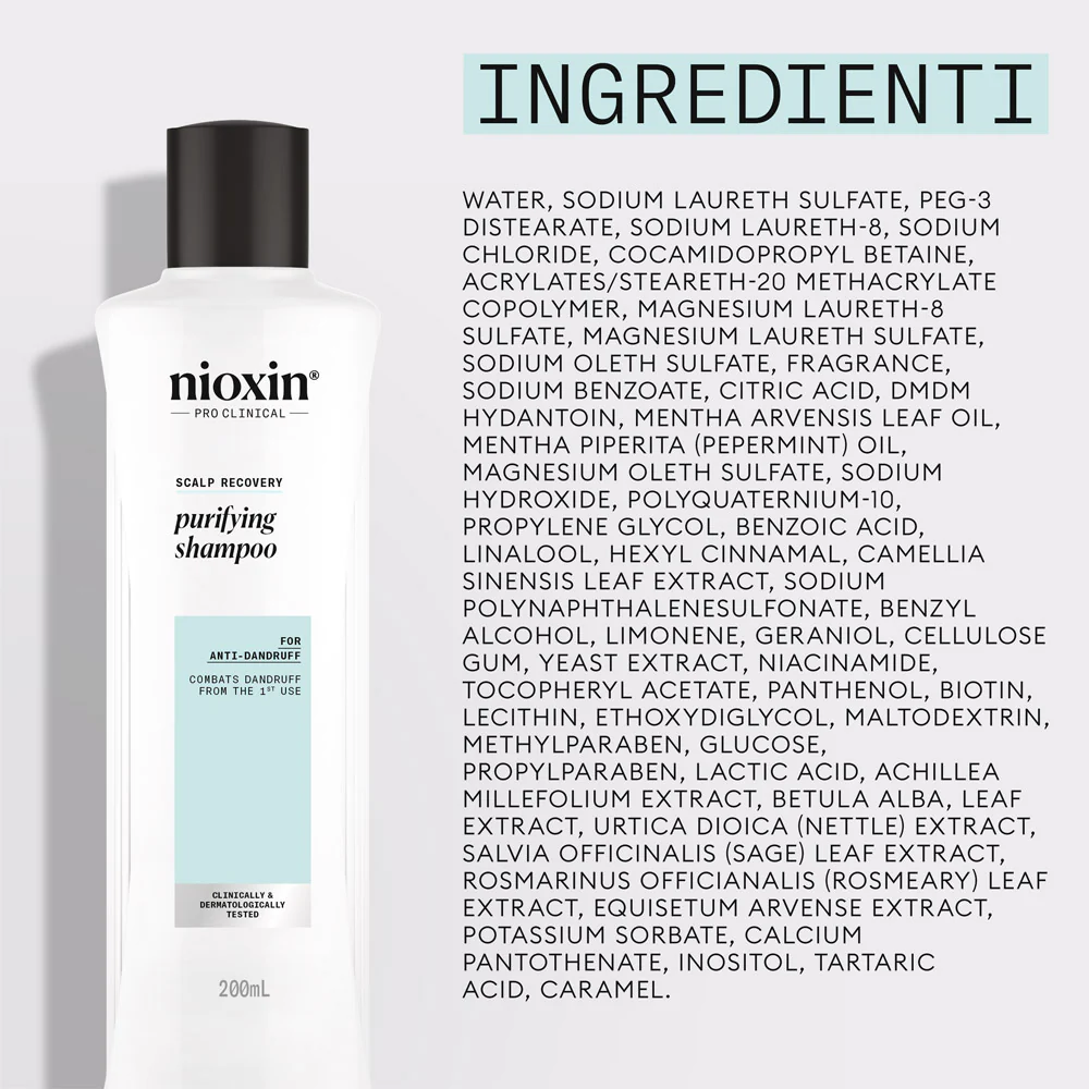 Nioxin Scalp Recovery Purifying Shampoo 200ml - shampoo purificante riequilibrante - Image 7