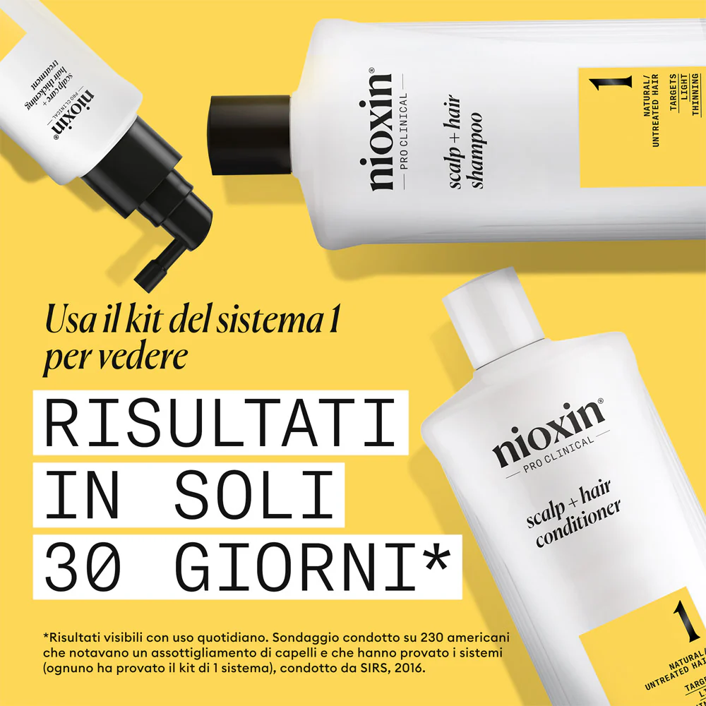 Nioxin Sistema 1 Scalp  Hair Conditioner 1000ml - balsamo anti assottigliamento lieve - Image 3