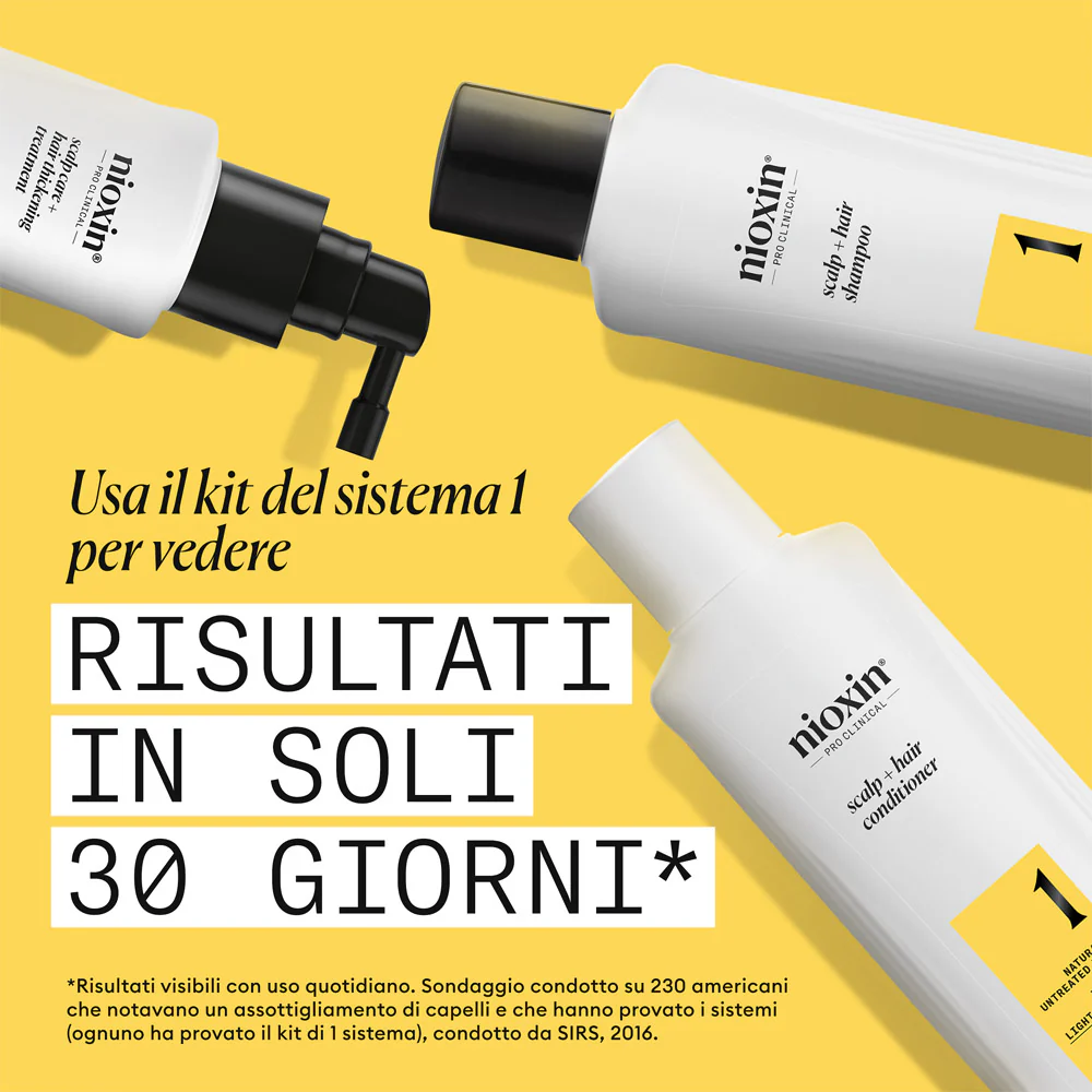 Nioxin Sistema 1 Scalp + Hair Shampoo 300ml  - shampoo anti assottigliamento lieve - Image 3