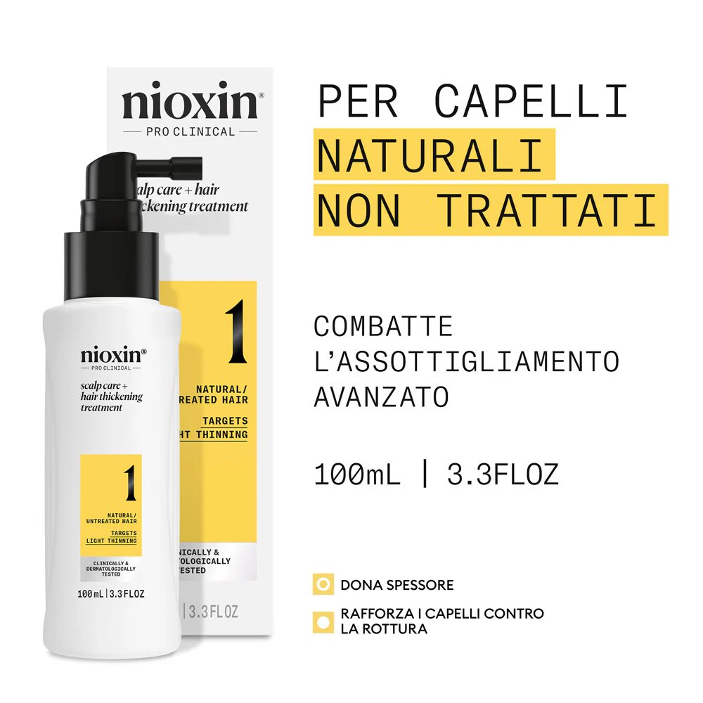 Nioxin Sistema 1 Scalp + Hair Thickening Serum 100ml - siero anti assottigliamento lieve - Image 2