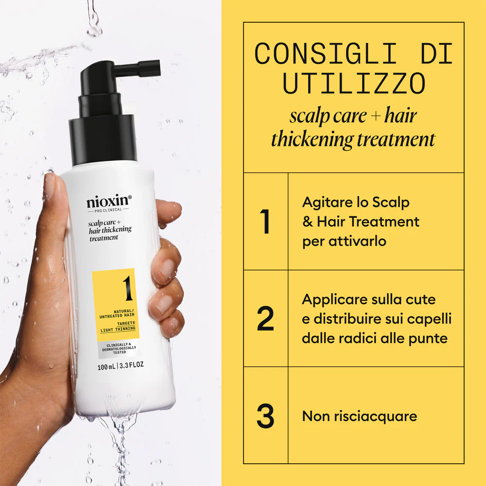 Nioxin Sistema 1 Scalp + Hair Thickening Serum 100ml - siero anti assottigliamento lieve - Image 5