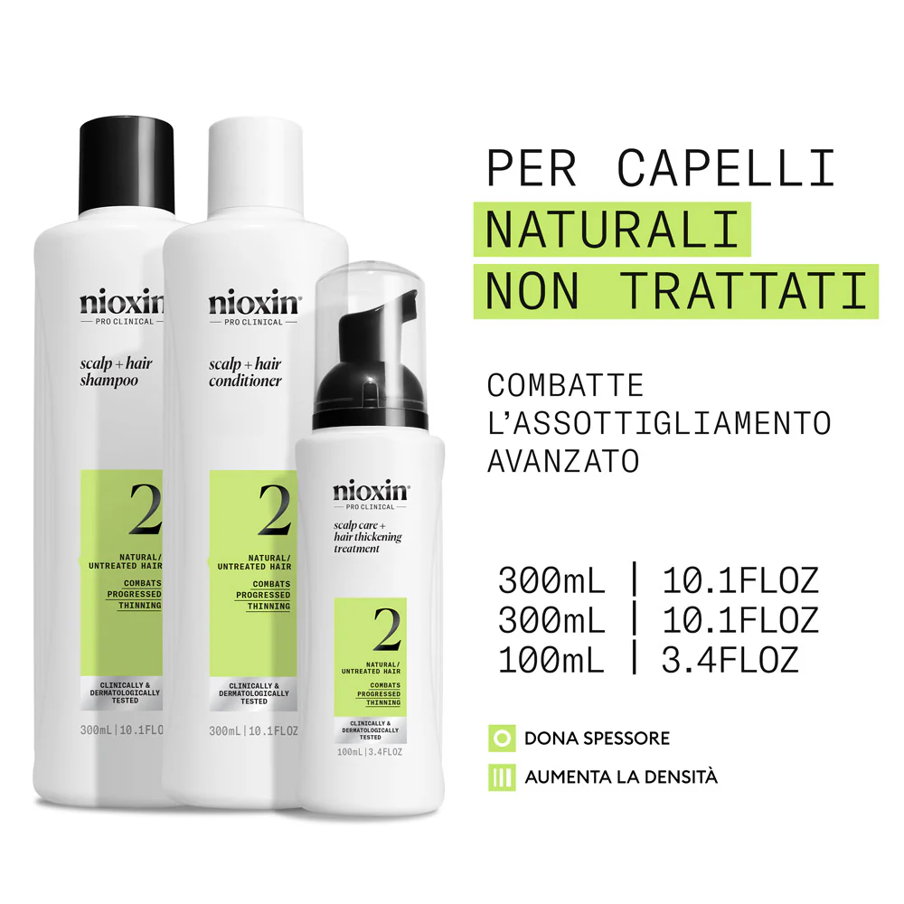 Nioxin Sistema 2 Kit Trifasico 300ml - kit anti assottigliamento avanzato - Image 2