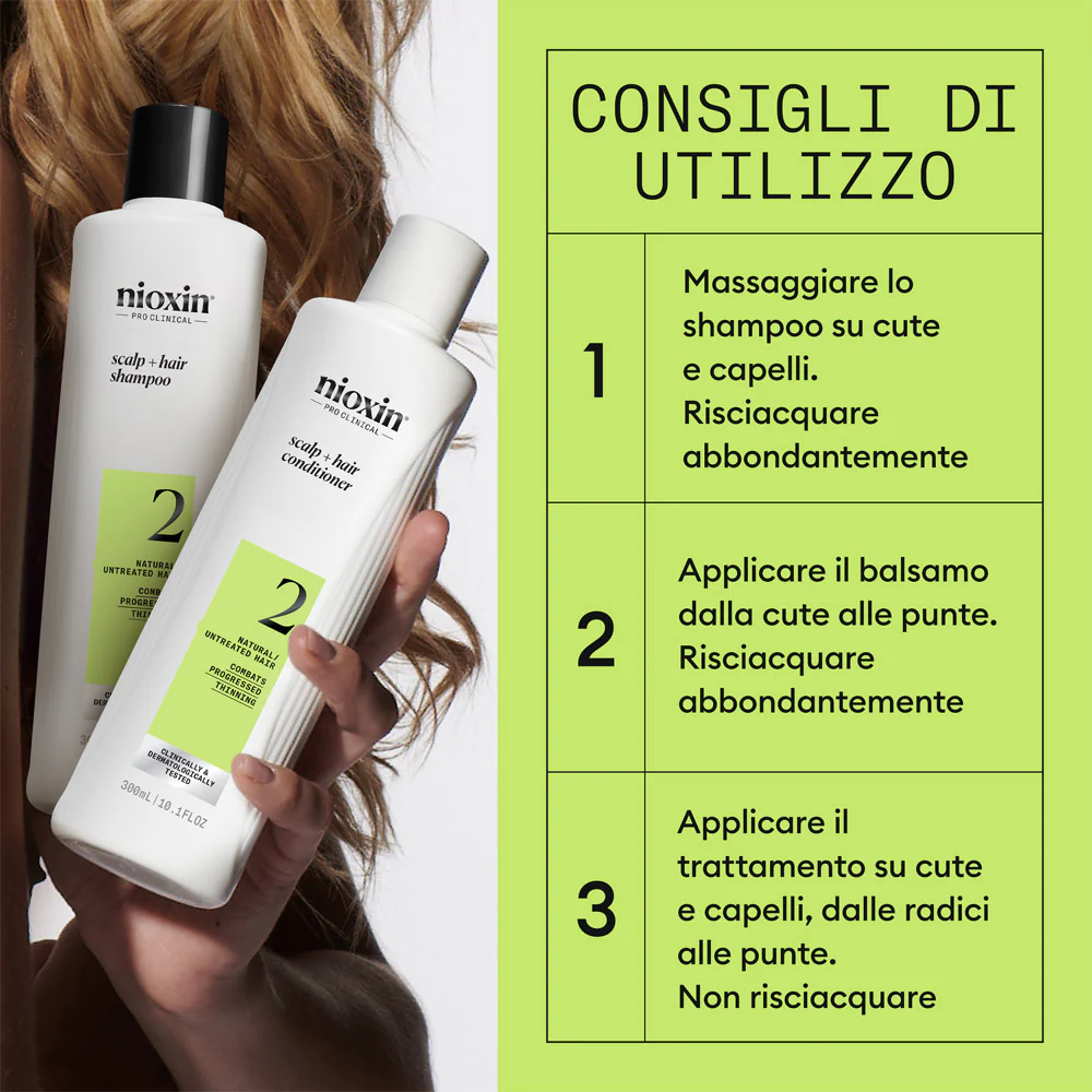 Nioxin Sistema 2 Kit Trifasico 300ml - kit anti assottigliamento avanzato - Image 5