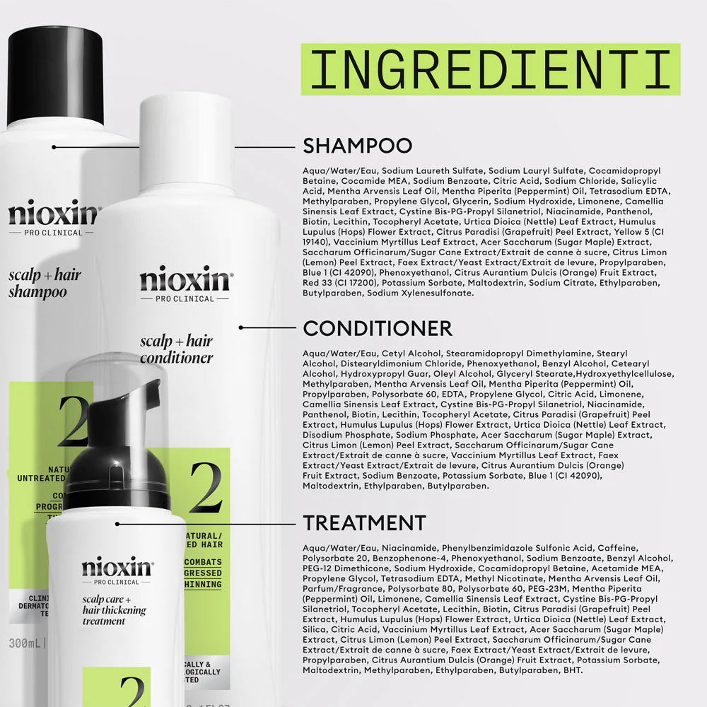 Nioxin Sistema 2 Kit Trifasico 300ml - kit anti assottigliamento avanzato - Image 8