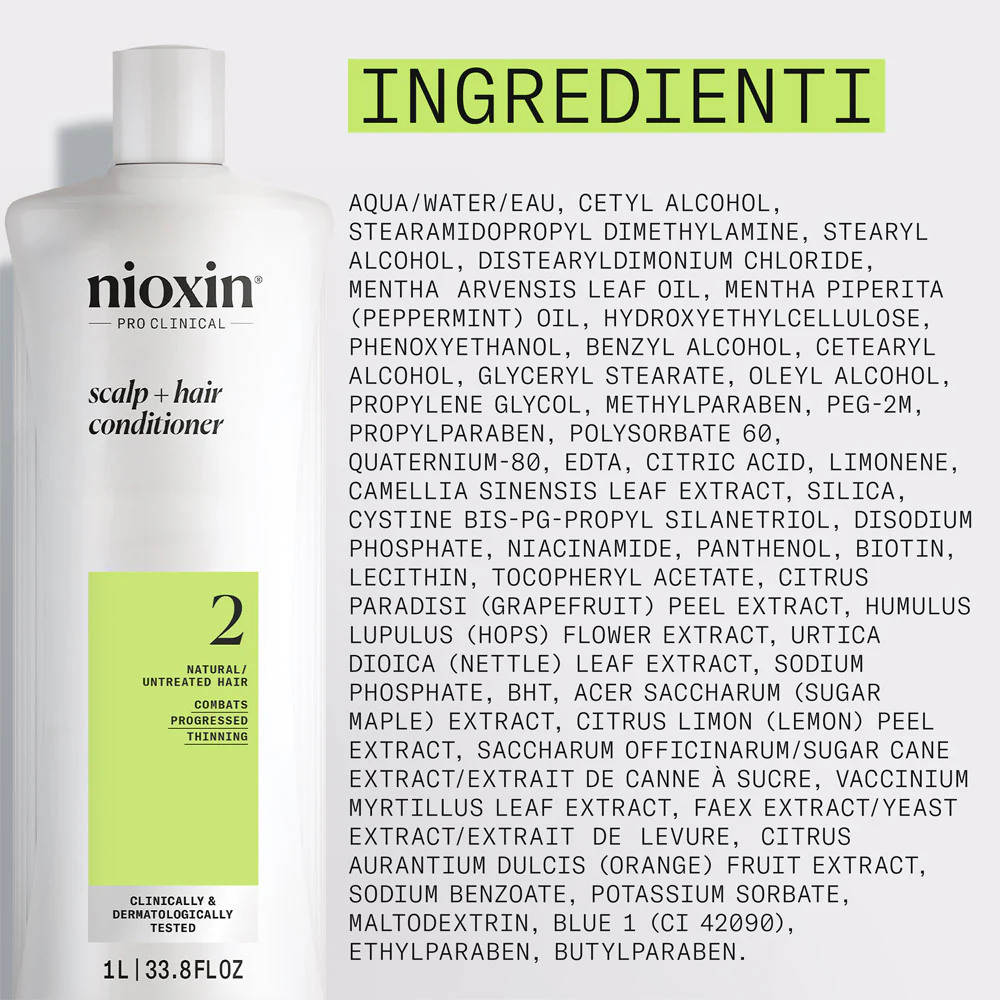 Nioxin Sistema 2 Scalp + Hair Conditioner 1000ml  - balsamo anti assottigliamento avanzato - Image 7