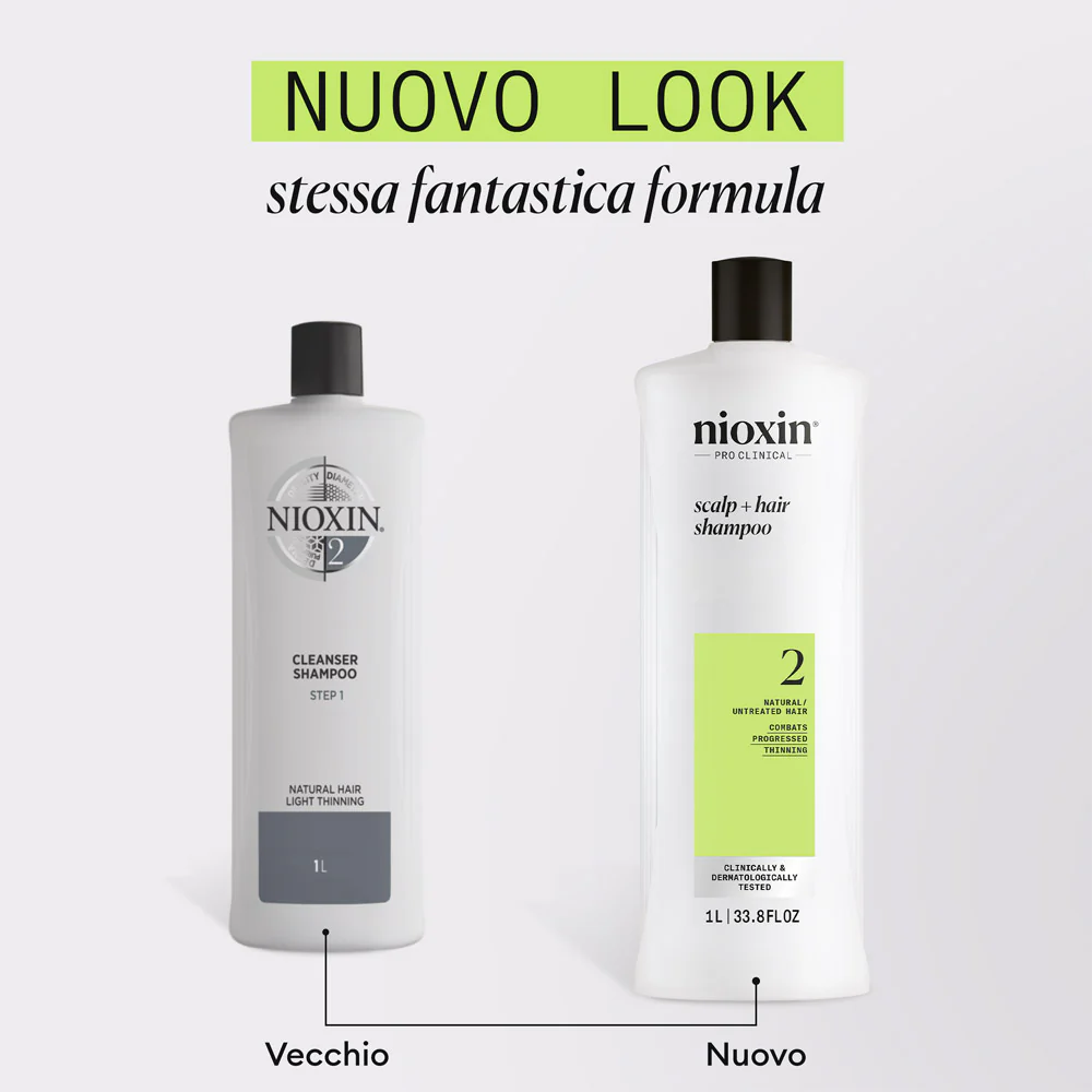 Nioxin Sistema 2 Scalp + Hair Shampoo 1000ml - shampoo anti assottigliamento avanzato - Image 6